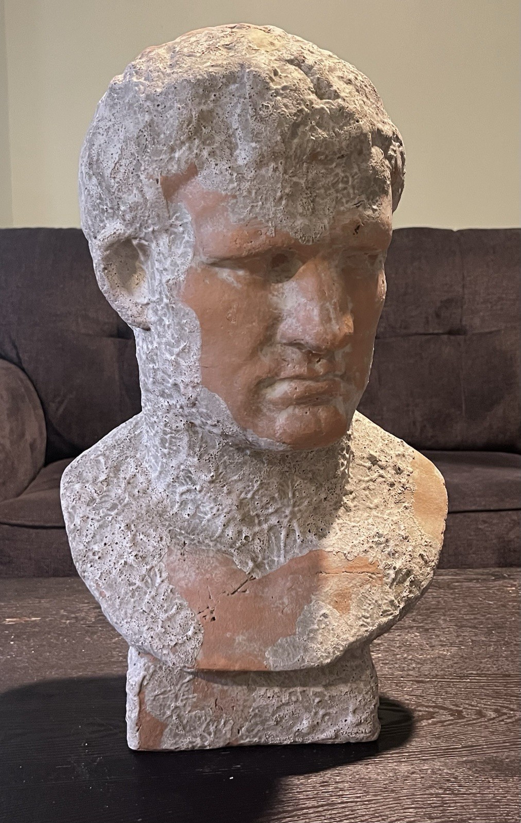 19th Century Marcus Agrippa Terracotta Bust. Circa 1890’s Grand Tour Era 19th Century Marcus Agrippa Terracotta Bust. Circa 1890’s Grand Tour Era