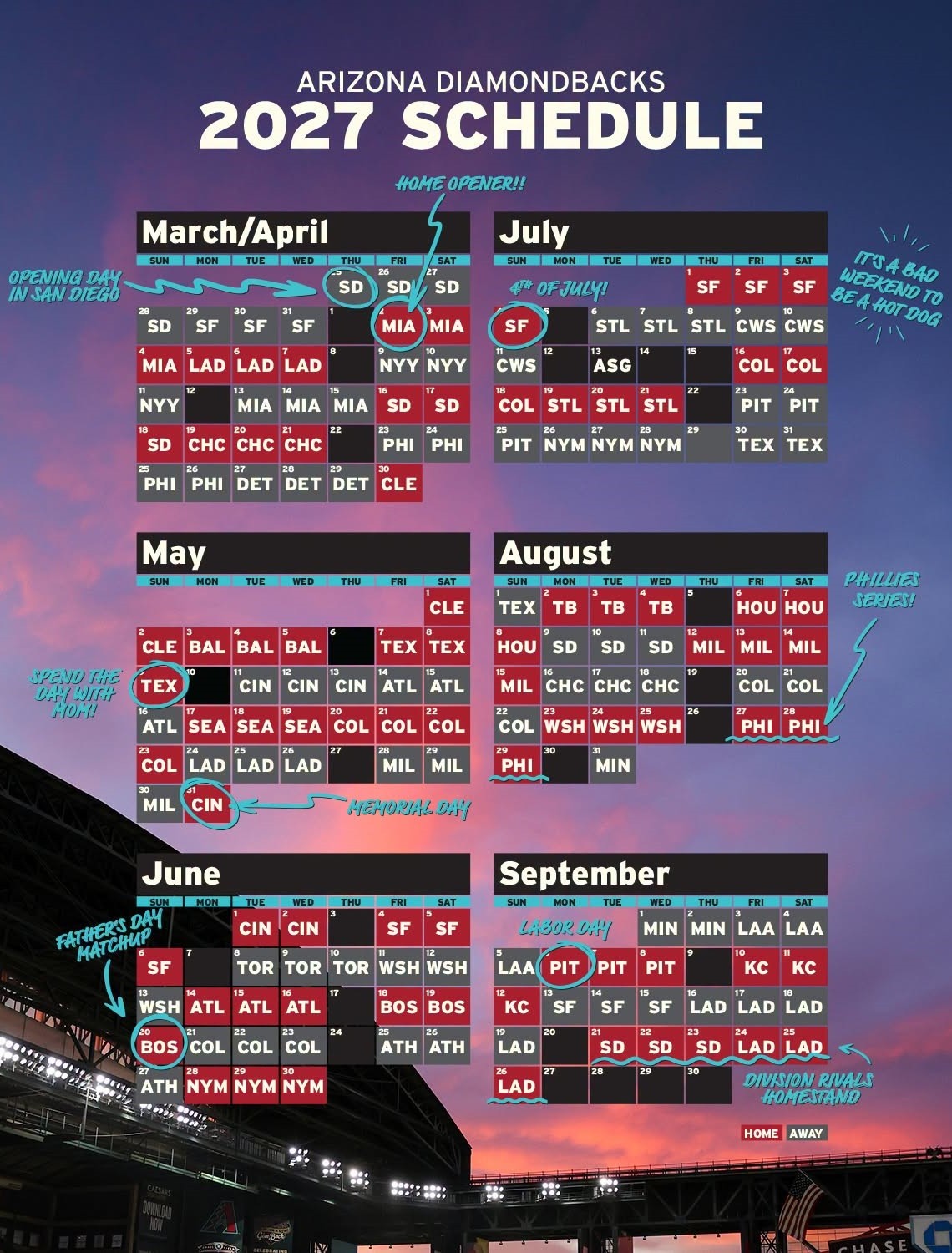 2027 Major League Baseball Teams Schedule Magnets 5\ 2027 Major League Baseball Teams Schedule Magnets 5\