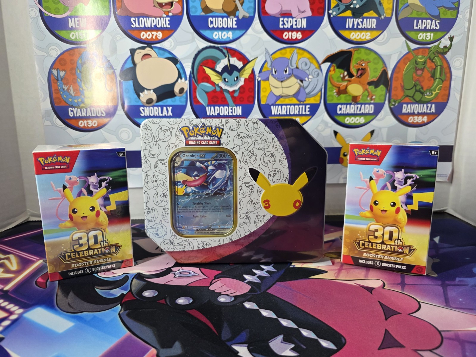  Pokémon TCG: 30th Anniversary Celebration Booster Bundle X2 And  Greninja Tin 