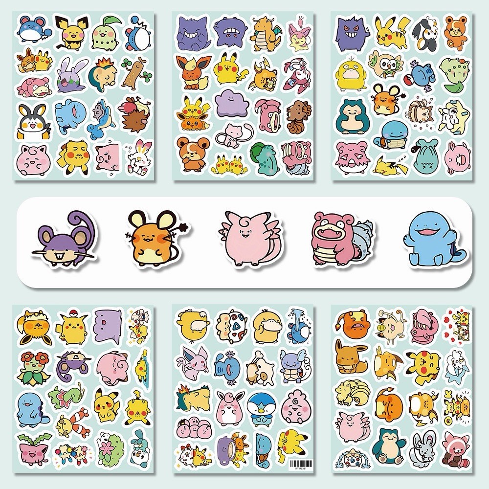 100 Anime Pokémon Pocket Monster Chibi Cartoon Cute Stickers Decal Decorations 100 Anime Pokémon Pocket Monster Chibi Cartoon Cute Stickers Decal Decorations