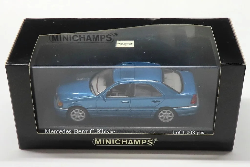 1/43 Minichamps Mercedes Benz C Class 1997 Blue Metallic Diecast Model 430037000