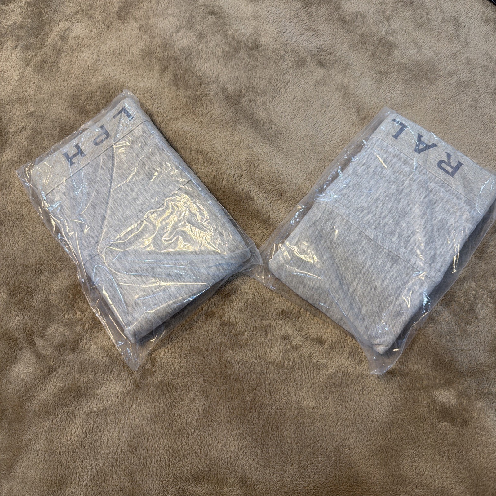 Vtg 90s Ralph Lauren Home Jersey Pillowcases Set of 2 Grey Made in USA Deadstock Vtg 90s Ralph Lauren Home Jersey Pillowcases Set of 2 Grey Made in USA Deadstock
