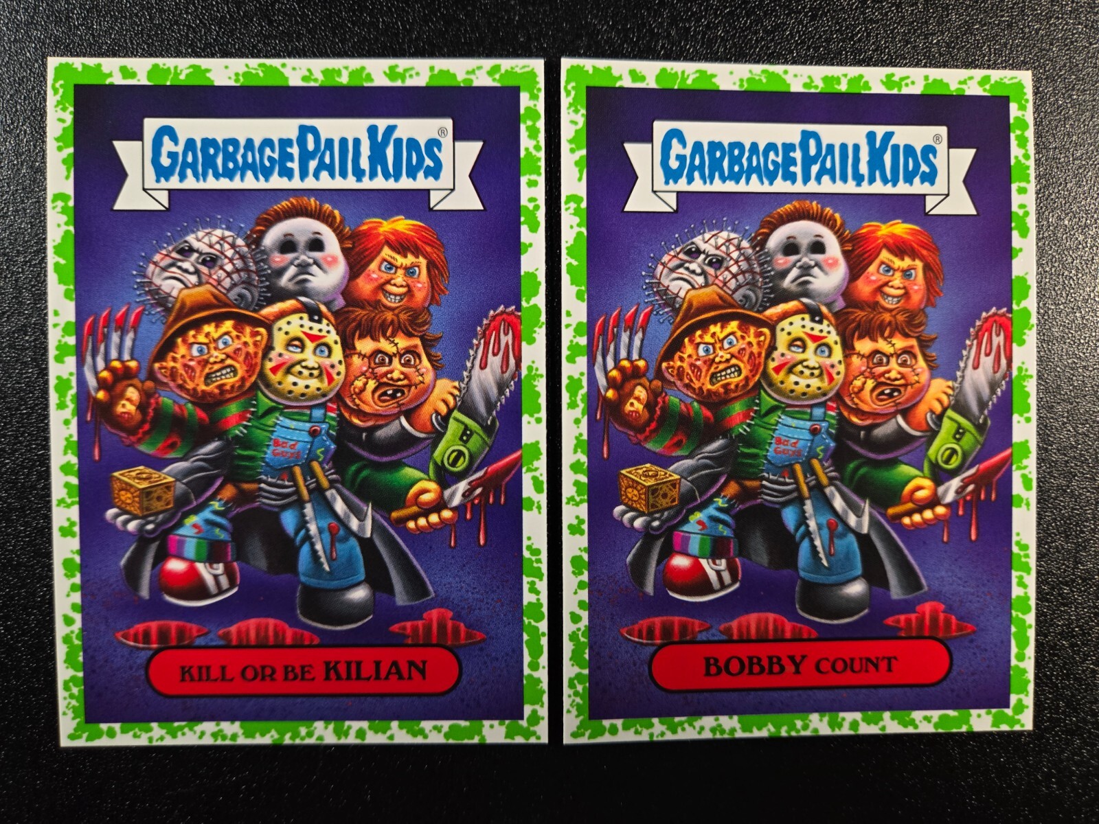 Green Freddy Krueger Jason Voorhees Michael Myers Leatherface Garbage Pail Kids