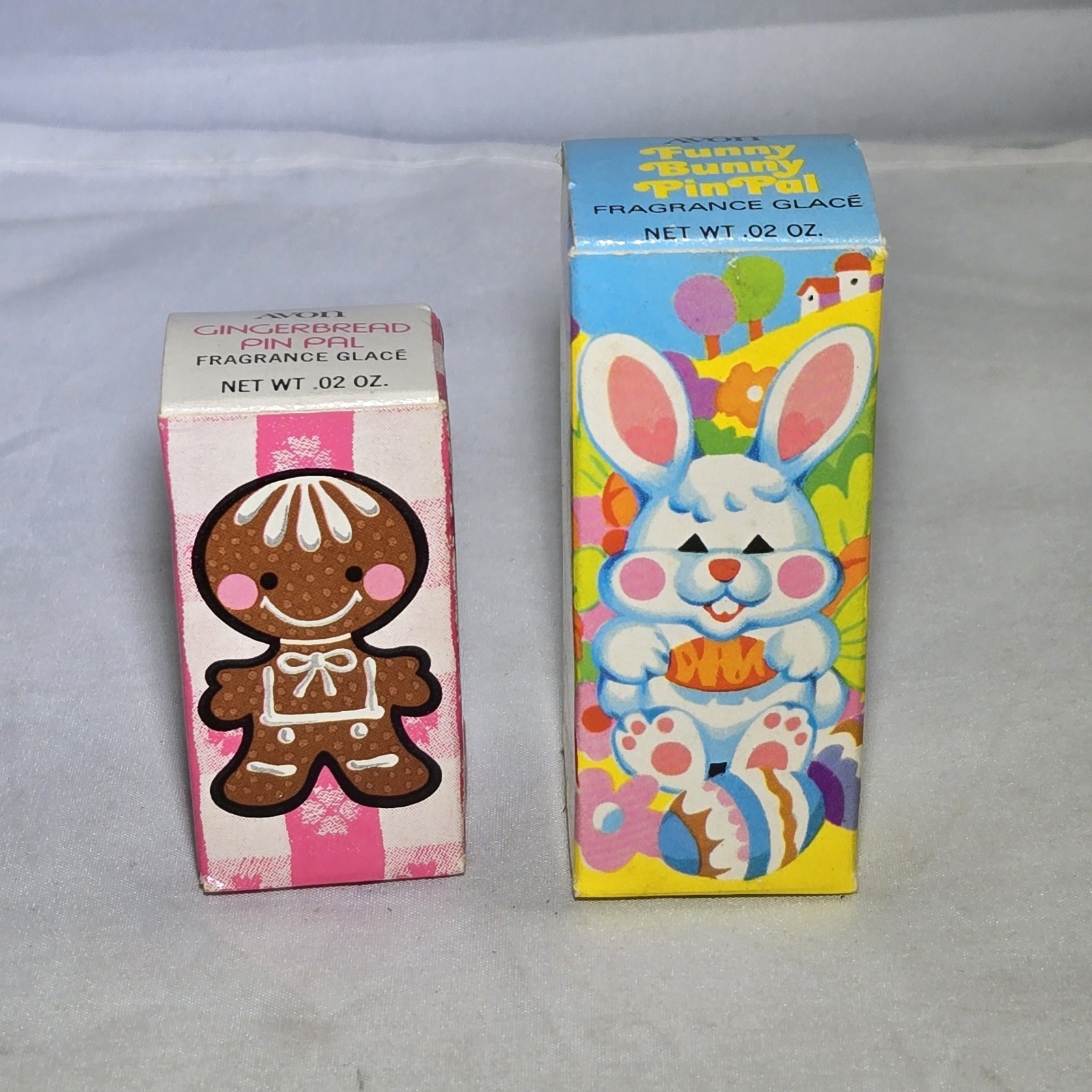 VTG Avon Fragrance Glace Pin Pal Lot Funny Bunny Gingerbread In Box VTG Avon Fragrance Glace Pin Pal Lot Funny Bunny Gingerbread In Box