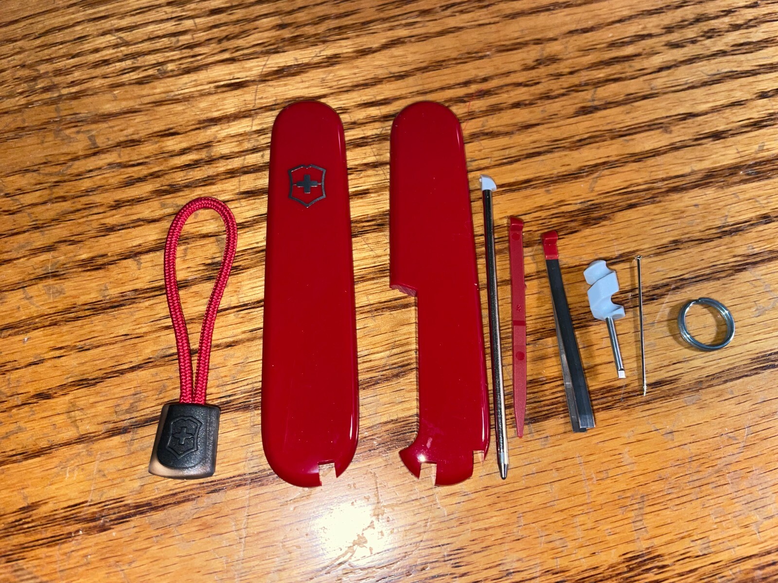 New Victorinox 91mm PLUS HANDLE / SCALE KIT 9 Piece Regular Red #4  
