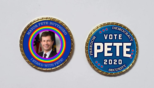 Mayor Pete Buttigieg for president 2020 Coin Freedom Democracy Security
