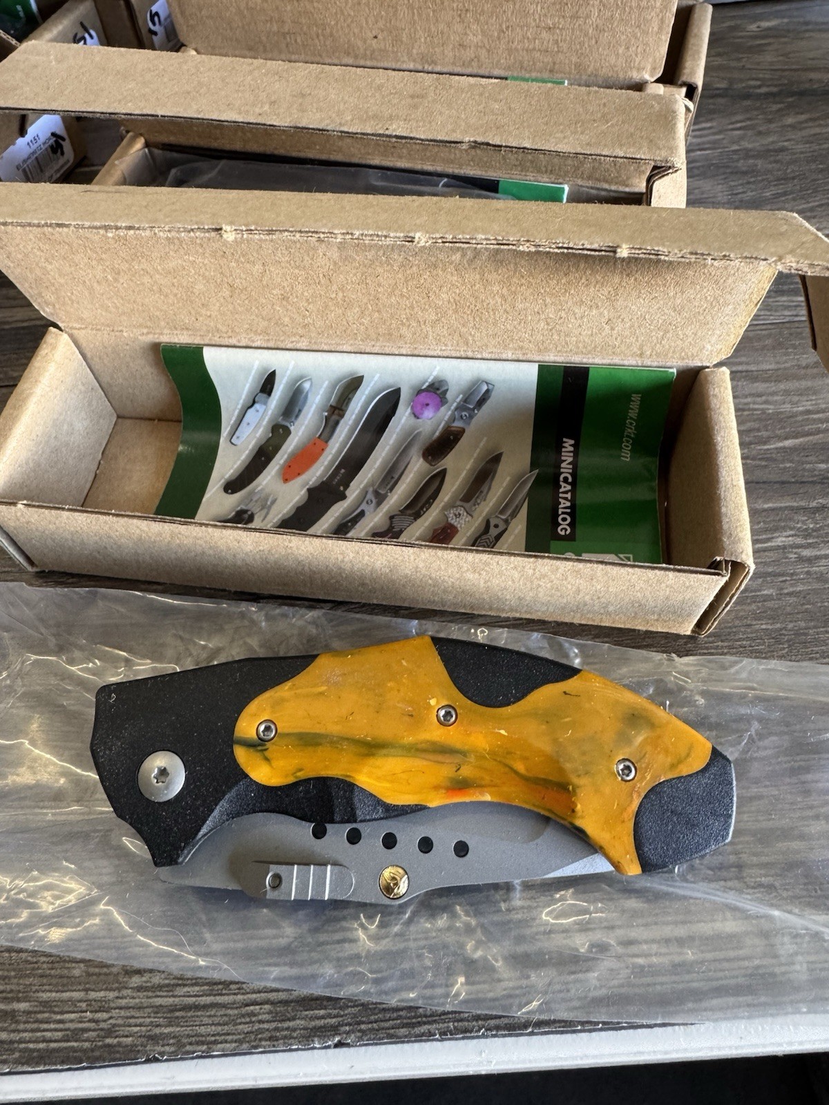 RARE Columbia River CRKT 1150 Horus Assisted Open Orange/Black Nib Mint RARE Columbia River CRKT 1150 Horus Assisted Open Orange/Black Nib Mint