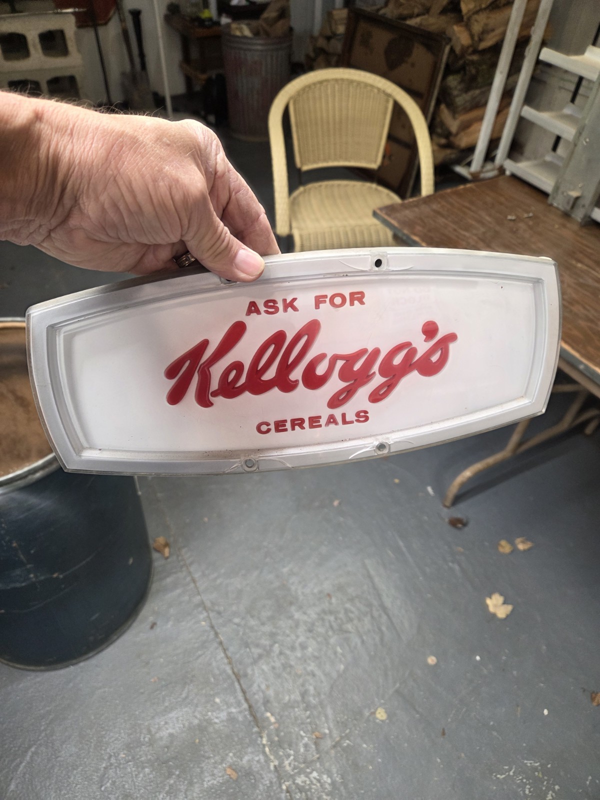 Kellogg\'s RARE VINTAGE RESTAURANT DINER CEREAL DISPLAY Rack Sign 