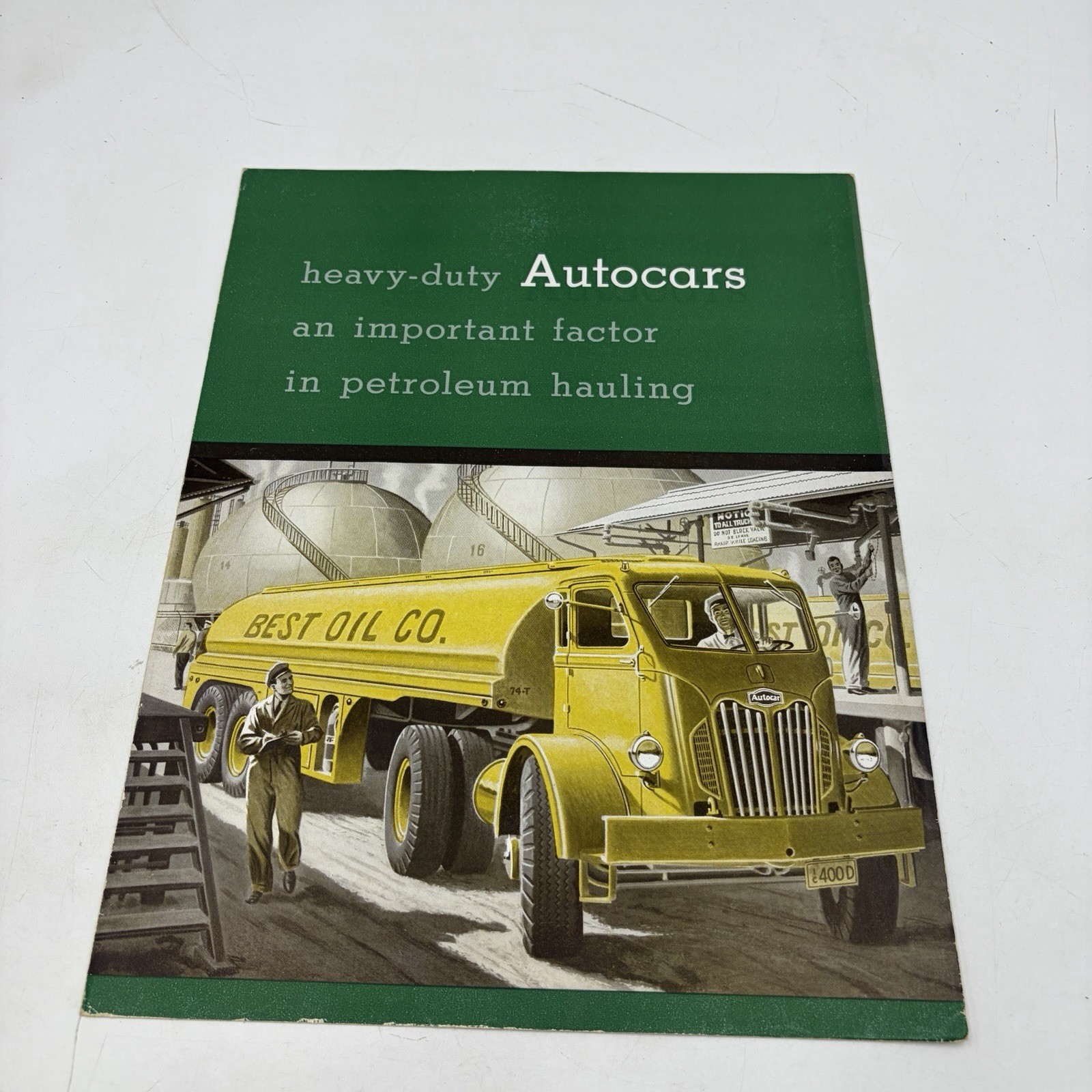 1950s Autocar Petroleum Tanker Truck Sales Brochure Oil Gas Hauling Foldout 1950s Autocar Petroleum Tanker Truck Sales Brochure Oil Gas Hauling Foldout