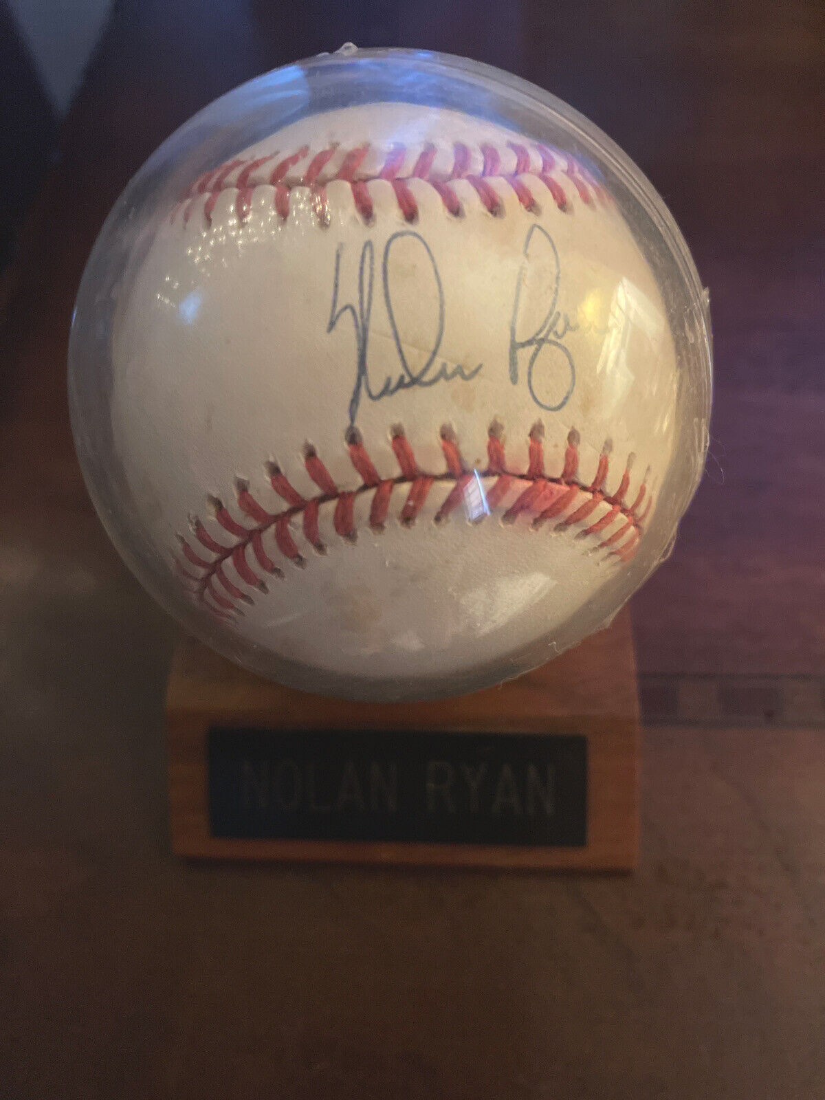 Nolan Ryan autographed baseball