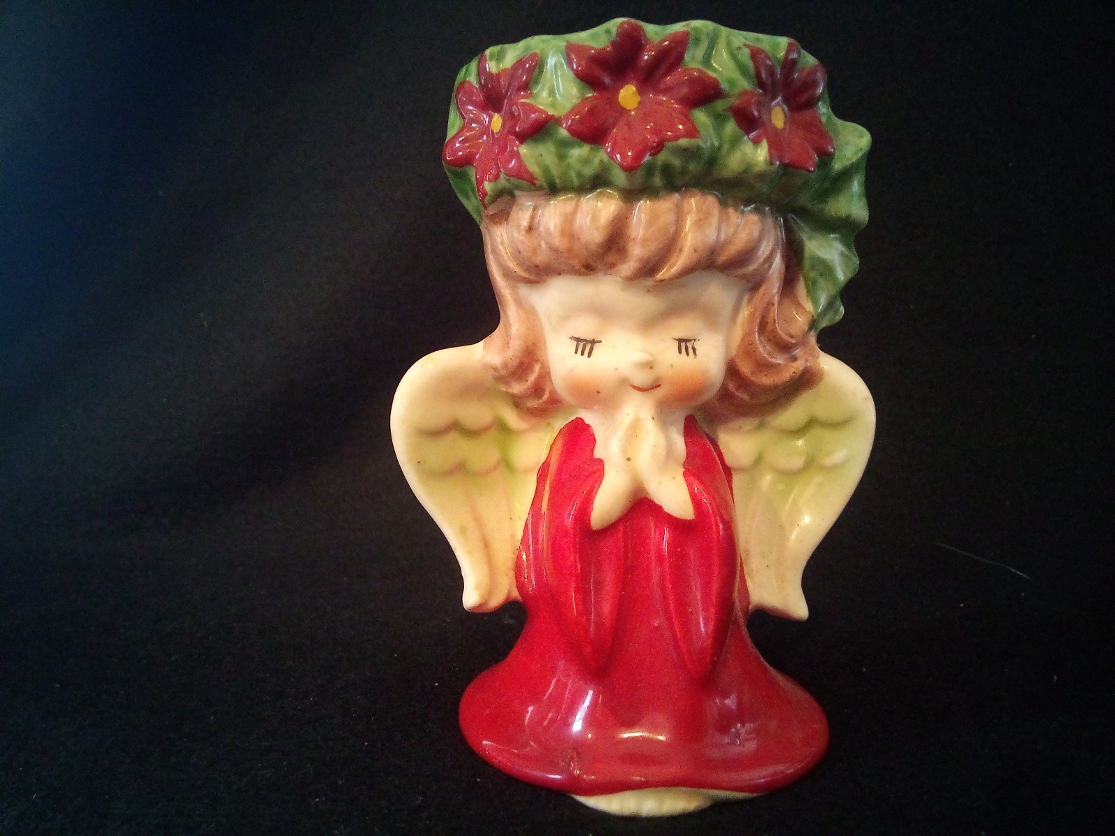Vtg Lefton Japan Ceramic Praying Barefoot Girl Angel Christmas 4 Vtg Lefton Japan Ceramic Praying Barefoot Girl Angel Christmas 4