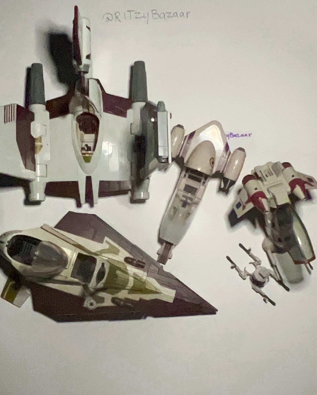 Hasbro Star Wars Vehicle Lot of 4 Assorted Ships & Speeder VTG Hasbro Star Wars Vehicle Lot of 4 Assorted Ships & Speeder VTG