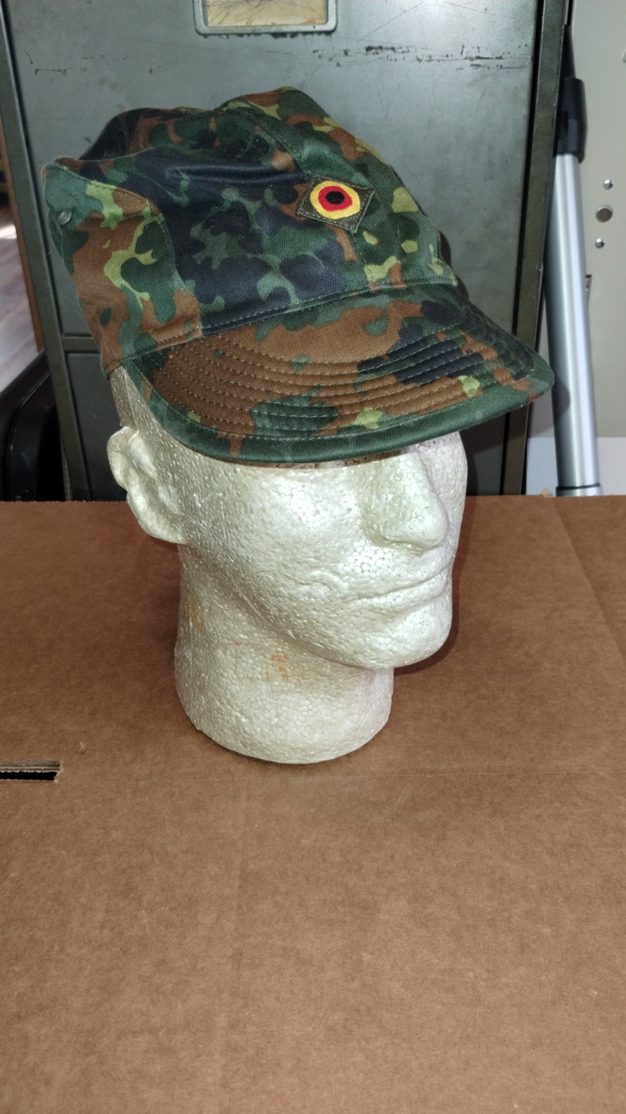1990\'s Era German Bundeswehr Flecktarn Field Cap Hat Fleck Camouflage Size 59 1990\'s Era German Bundeswehr Flecktarn Field Cap Hat Fleck Camouflage Size 59