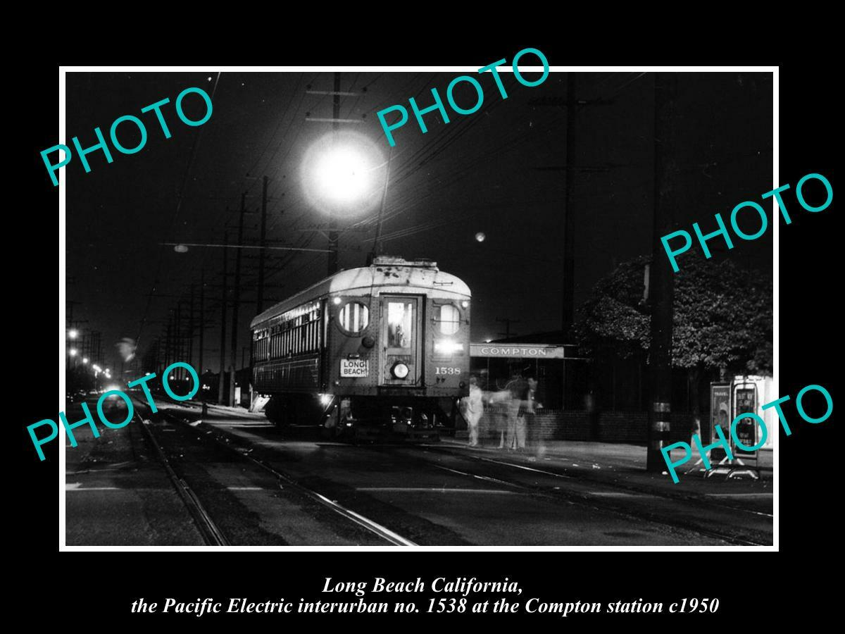 OLD 8x6 HISTORIC PHOTO OF COMPTON CALIFORNIA PACIFIC ELECTRIC RAIL DEPOT 1950 OLD 8x6 HISTORIC PHOTO OF COMPTON CALIFORNIA PACIFIC ELECTRIC RAIL DEPOT 1950