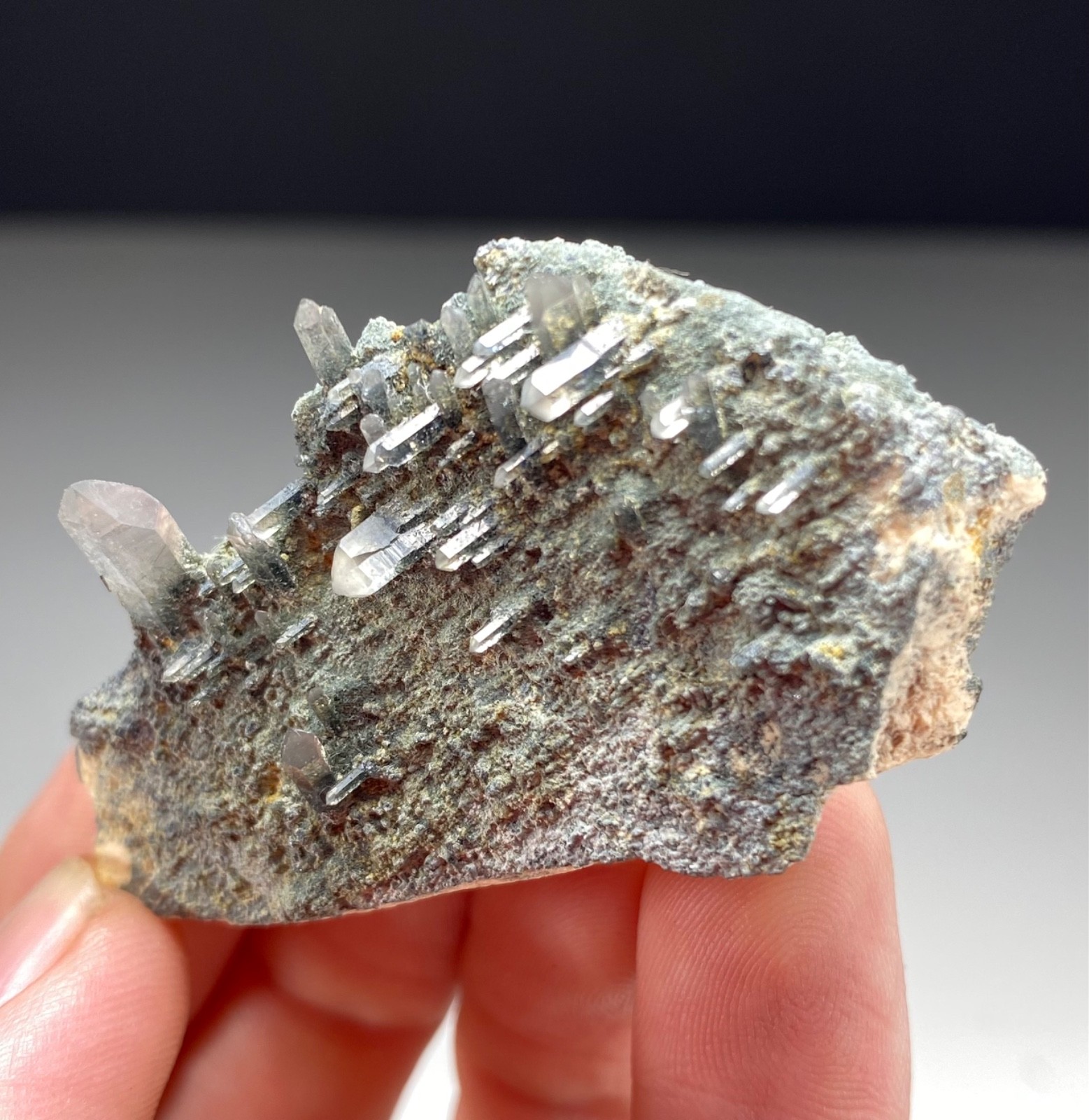 RARE LATTICE QUARTZ (“GITTERQUARZ”) WITH SCHORL ON FELDSPAR FROM ERONGO, NAMIBIA RARE LATTICE QUARTZ (“GITTERQUARZ”) WITH SCHORL ON FELDSPAR FROM ERONGO, NAMIBIA