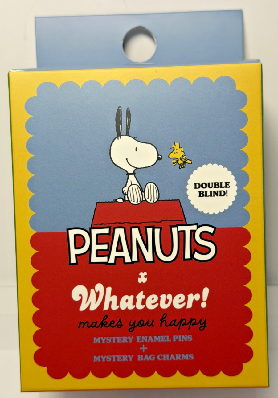 Peanuts X Whatever Makes You Happy Enamel Pin + Bag Charm Double Blind NEW Peanuts X Whatever Makes You Happy Enamel Pin + Bag Charm Double Blind NEW