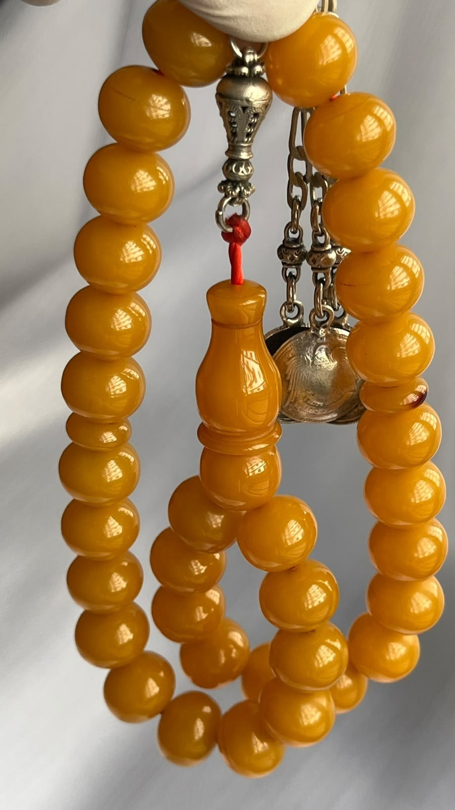 Old German Cherry Amber 33 سبحة مسكي الماني قديم مغلف مغشى مقفووول خرطة ذروية