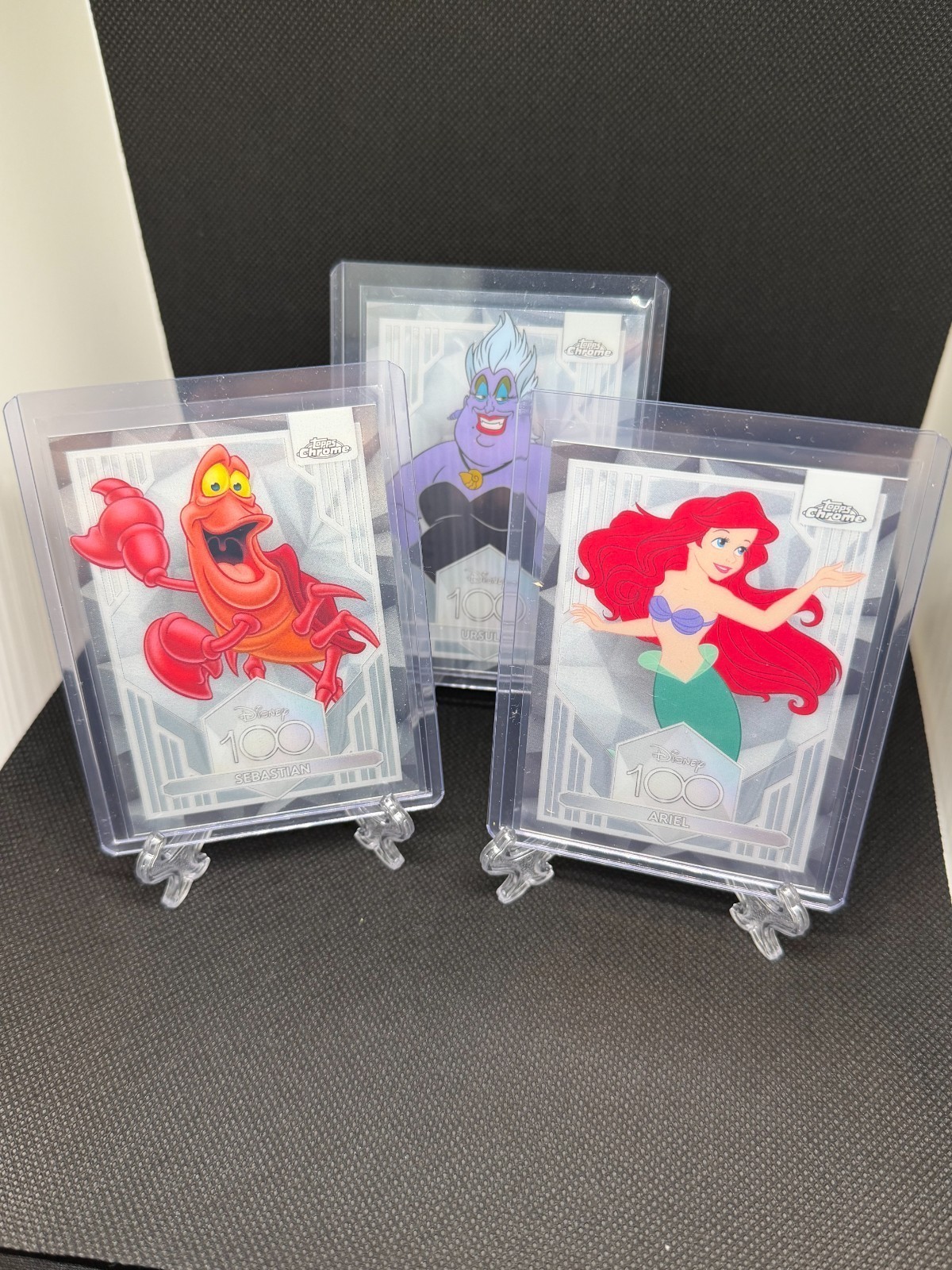 2023 Topps Chrome Disney 100 THE LITTLE MERMAID Lot Ariel #19 Sebastian Ursula 3 2023 Topps Chrome Disney 100 THE LITTLE MERMAID Lot Ariel #19 Sebastian Ursula 3