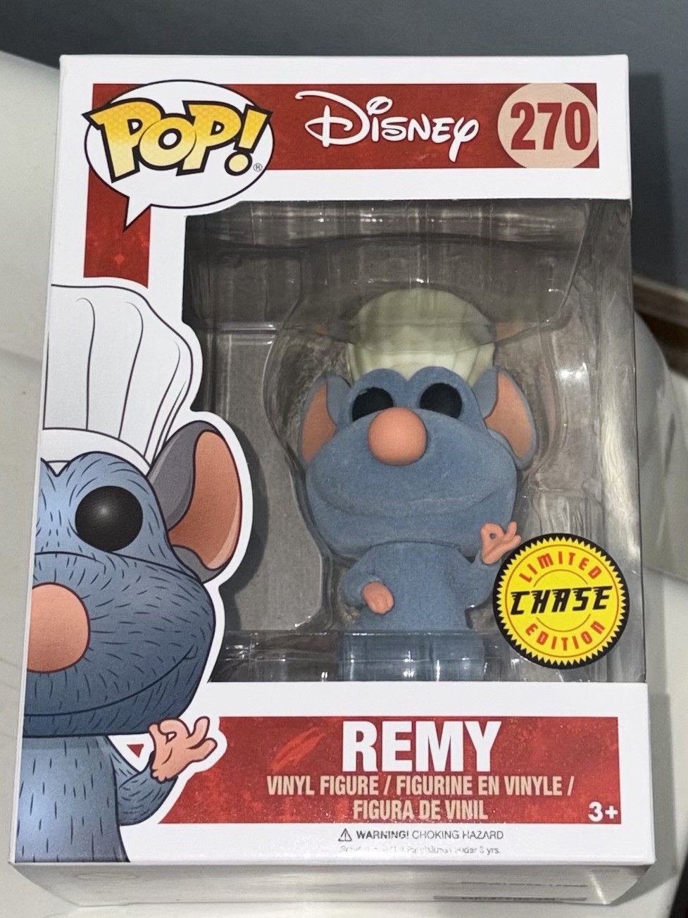 Funko Pop Disney Pixar - Ratatouille - Remy #270 *Flocked *Chase w/Protector Funko Pop Disney Pixar - Ratatouille - Remy #270 *Flocked *Chase w/Protector