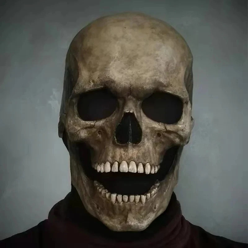 Halloween Skull Mask Full Head Skull Mask with Movable Jaw Halloween Skull Mask Full Head Skull Mask with Movable Jaw