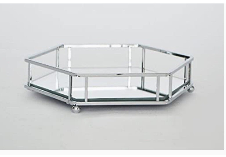 AQ Organizational Mirrored Home Storage Tray