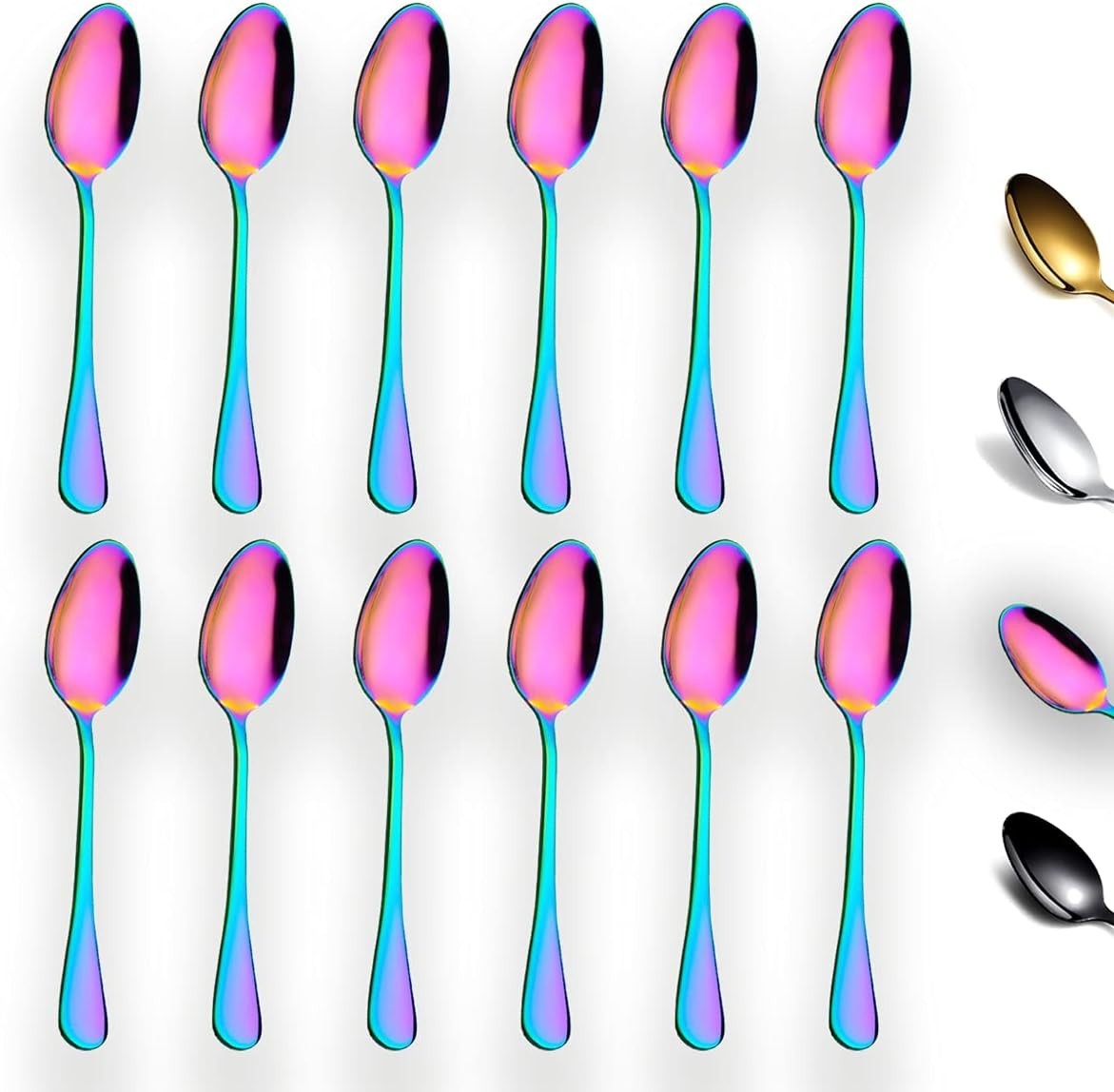 Rainbow Teaspoons 6.5\ Rainbow Teaspoons 6.5\