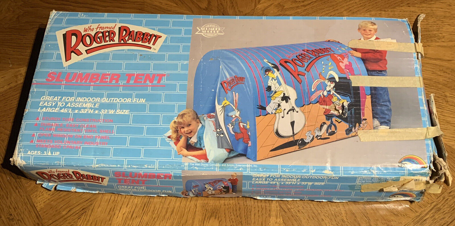 Vintage Who Framed Roger Rabbit Slumber Tent - Rare, Large, Indoor/Outdoor 1987