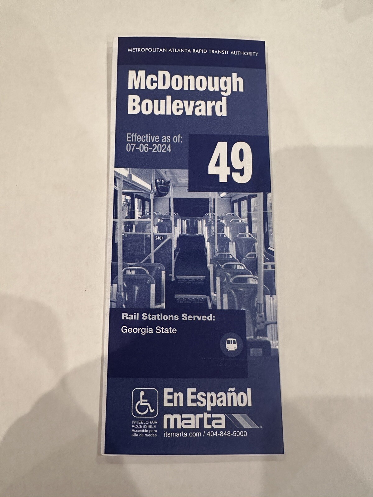 MARTA Bus Route 49 Map - McDonough Boulevard Schedule