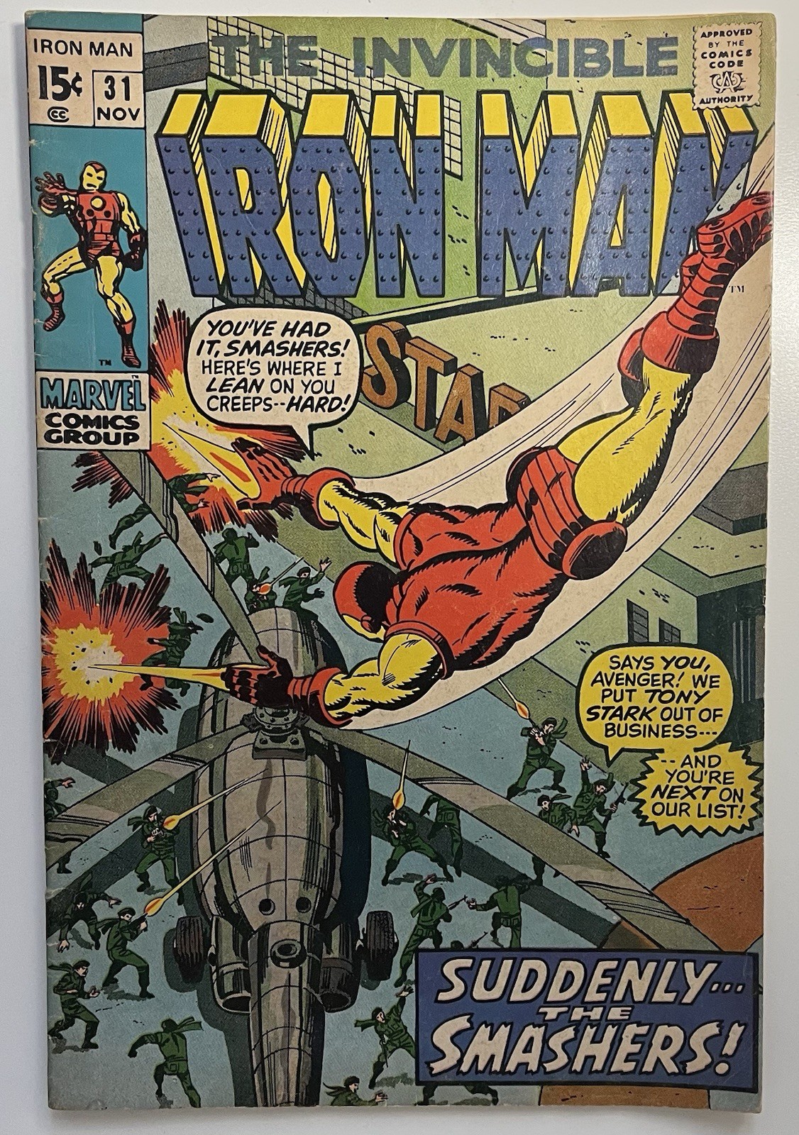 Marvel Comics The Invincible Iron Man #31 1970 Silver Age Vintage Comic Marvel Comics The Invincible Iron Man #31 1970 Silver Age Vintage Comic