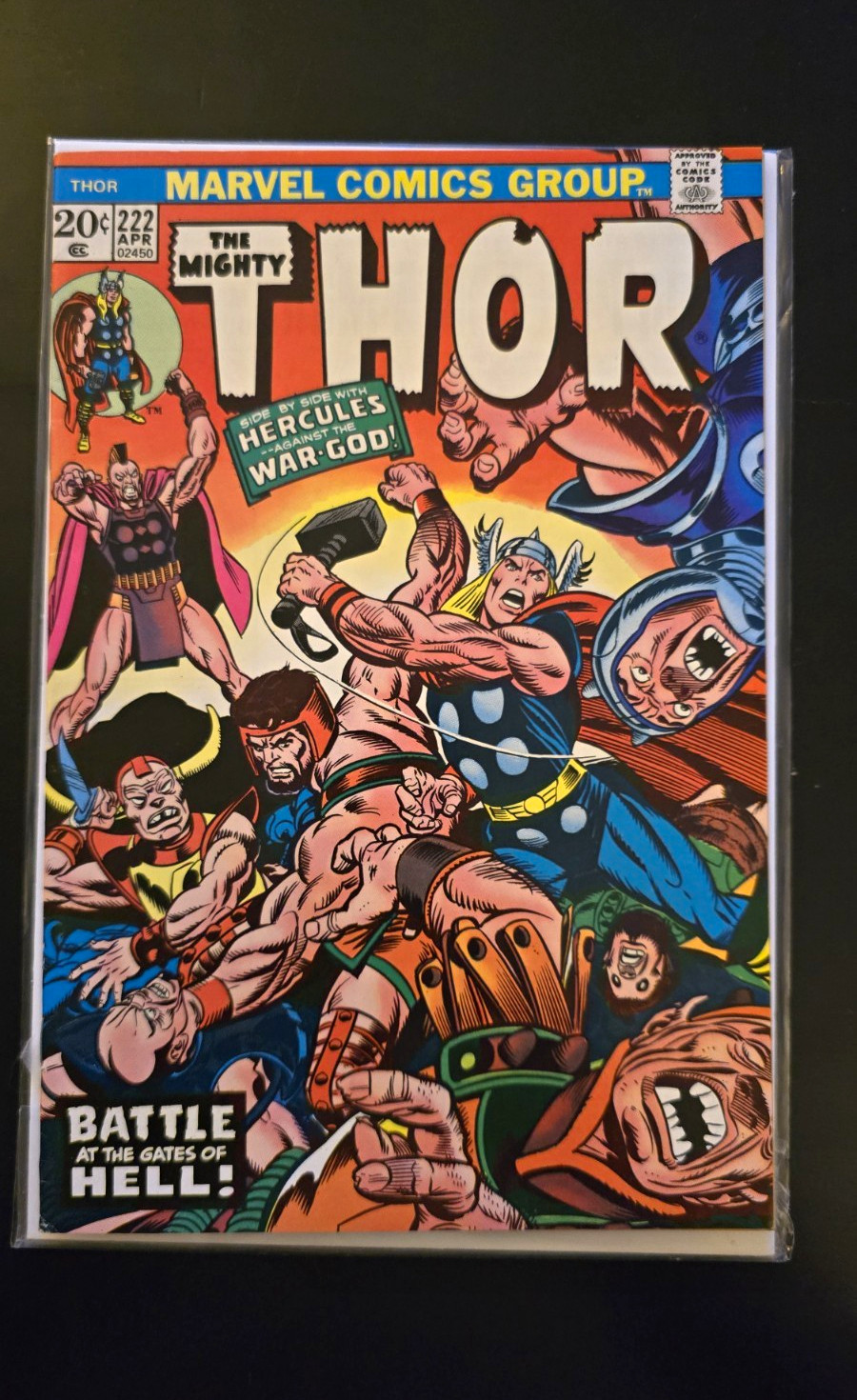 Marvel Comics The Mighty Thor #222 (Apr 1974) Stan Lee Thor Hercules Marvel Comics The Mighty Thor #222 (Apr 1974) Stan Lee Thor Hercules