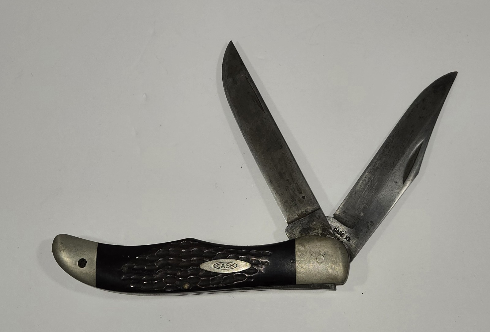 Vintage Case XX USA 7 DOT 1973 6265 SAB DR Folding Hunter Knife w/ Sheath