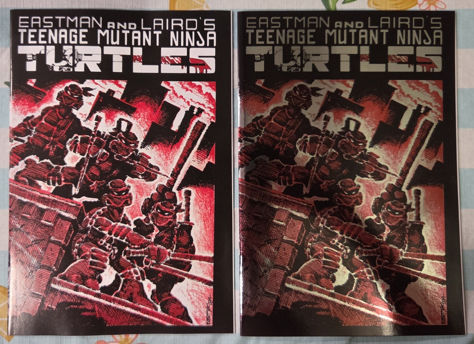 Teenage Mutant Ninja Turtles #1 Mirage - Regular & Foil Set Facsimile ~ UNREAD Teenage Mutant Ninja Turtles #1 Mirage - Regular & Foil Set Facsimile ~ UNREAD