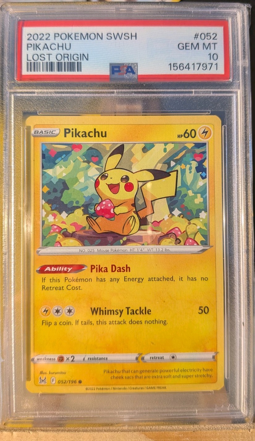 Pikachu 052 Lost Origin PSA 10 Pokémon TCG Pikachu 052 Lost Origin PSA 10 Pokémon TCG