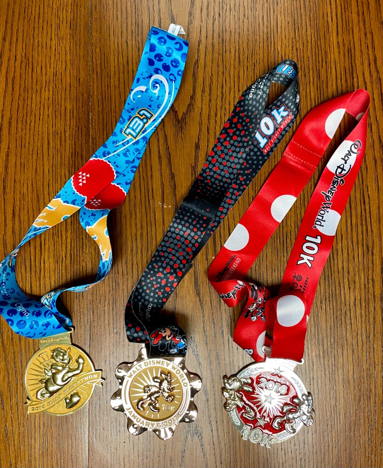 Lot of 3 WDW Run Disney 2014-2018 Medals