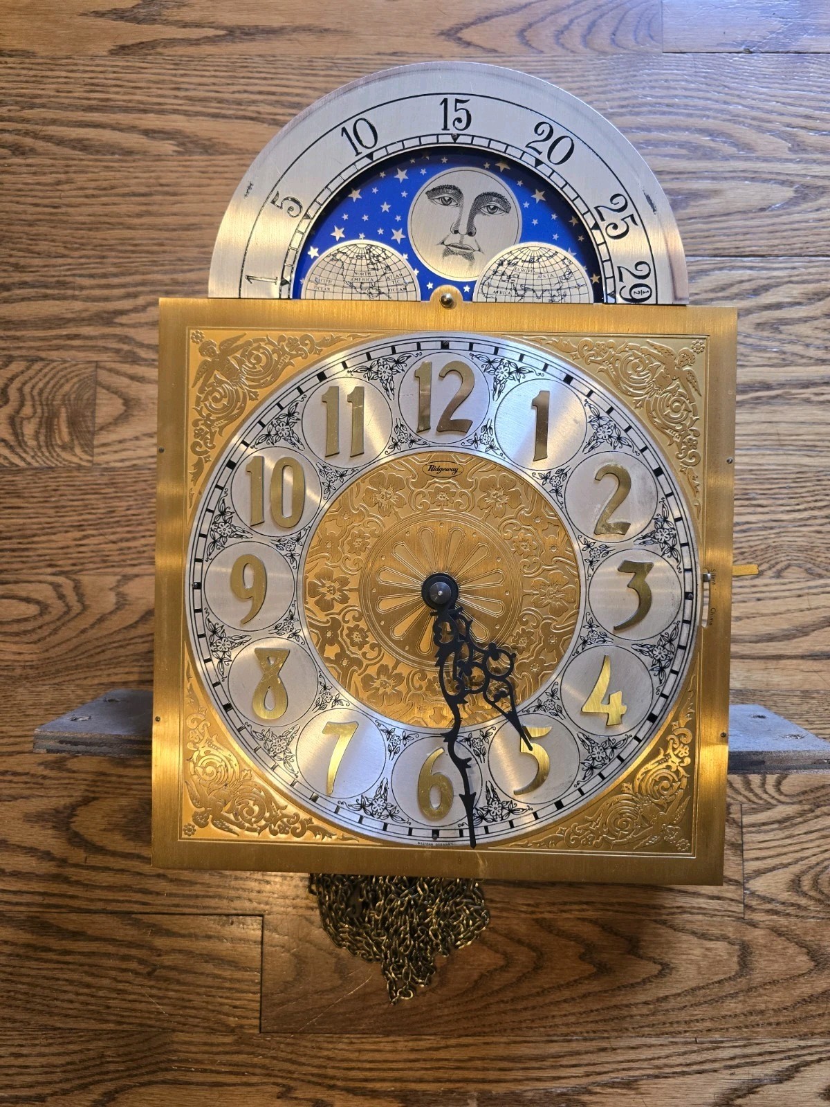 Ridgeway Urgos Tubular 5 Tube Grandfather Clock UW 03018 A Movement Dial Ridgeway Urgos Tubular 5 Tube Grandfather Clock UW 03018 A Movement Dial