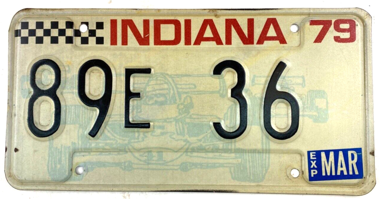 Vintage Indiana 1979 Auto License Plate Wayne County Garage Wall Decor Collector