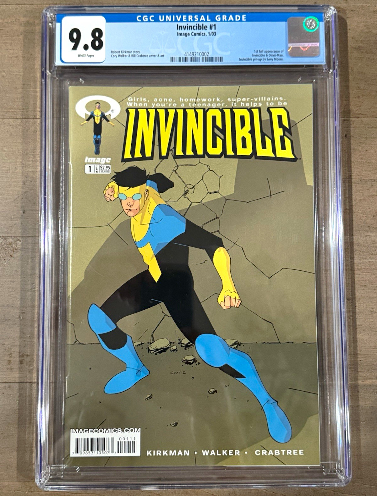 Invincible #1 CGC 9.8 First Printing (2003) Image Comics Robert Kirkman Invincible #1 CGC 9.8 First Printing (2003) Image Comics Robert Kirkman
