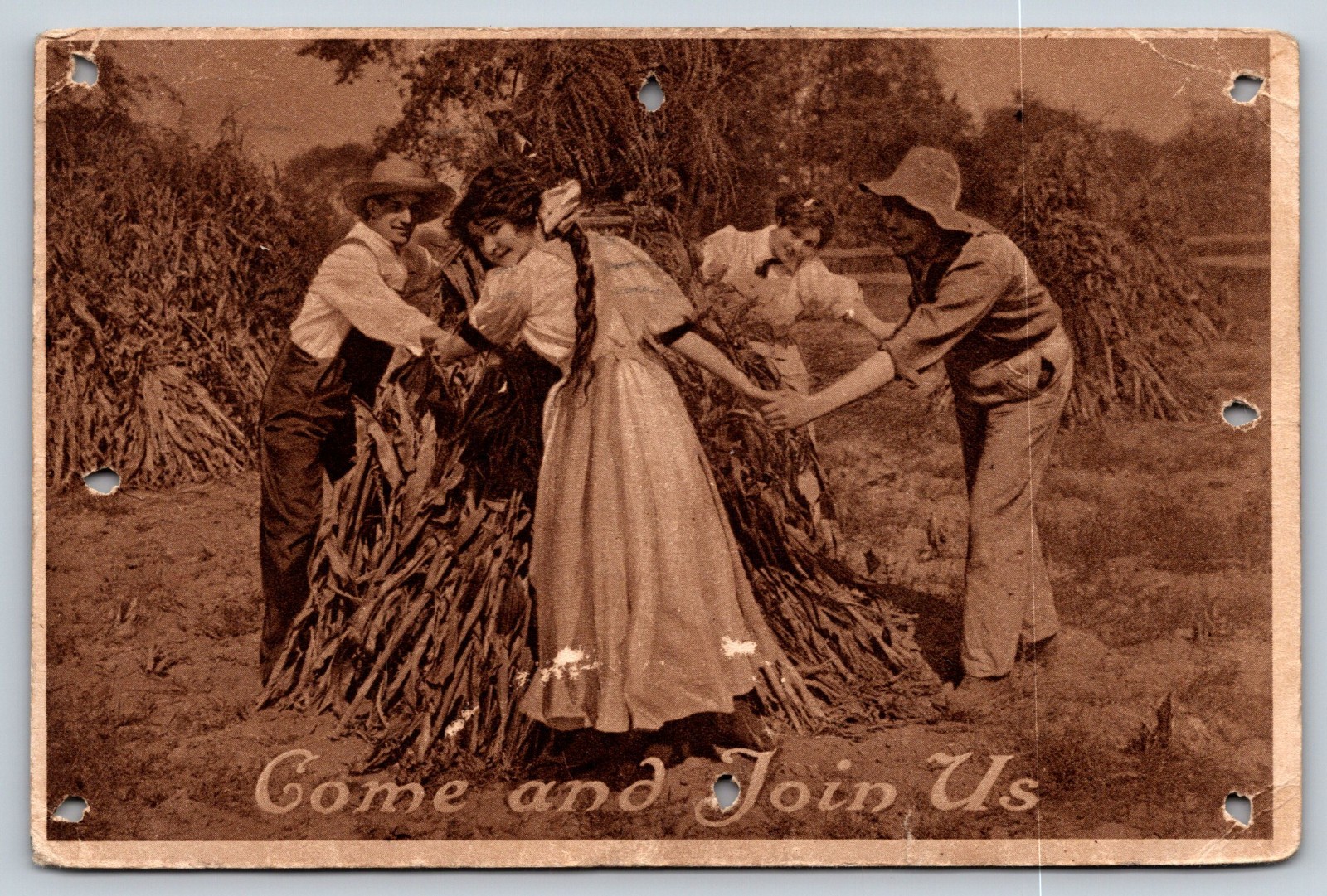 Vintage Postcard, Come and Join Us, 1911
