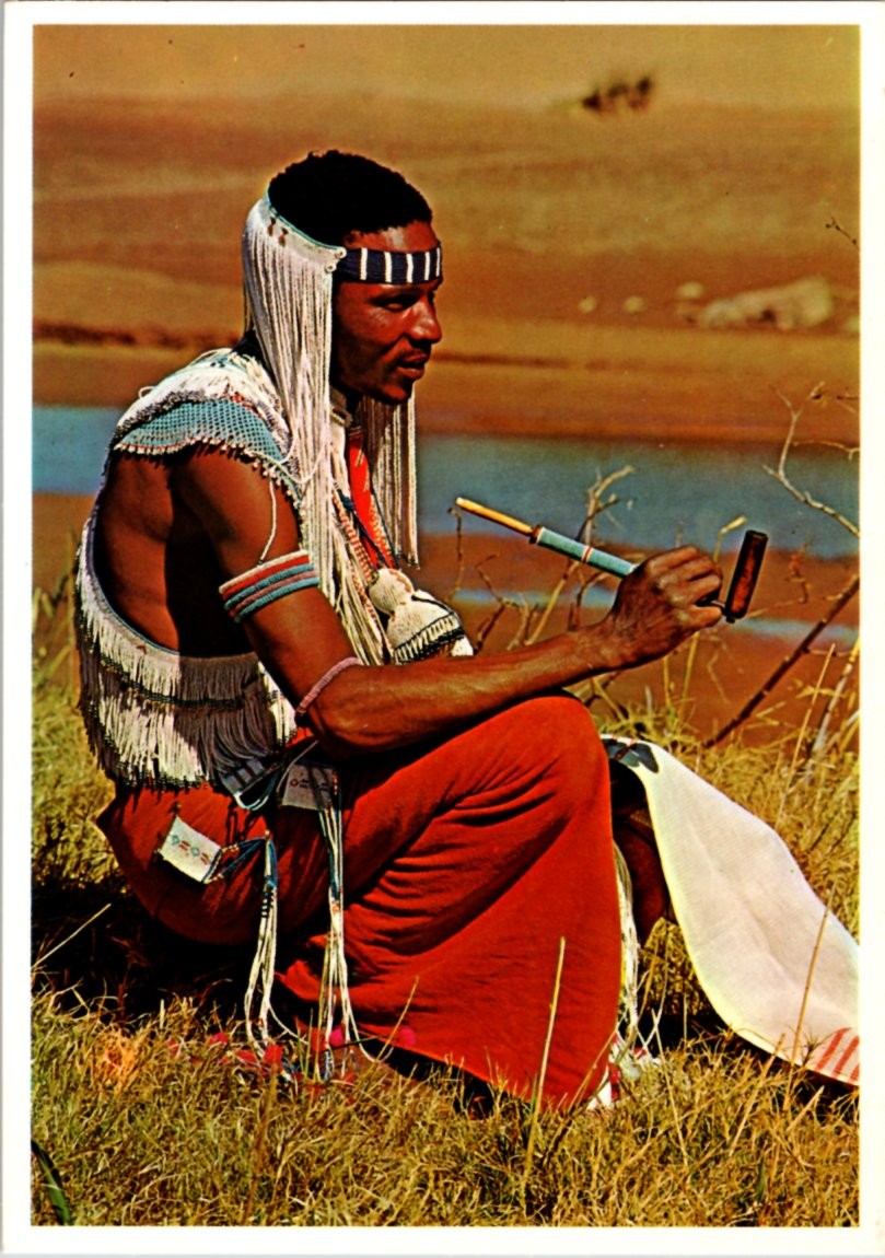 Mthatha South Africa postcard XHOSA MAN TRIBAL FINERY BEADS & GARB 9/12 BR5655 Mthatha South Africa postcard XHOSA MAN TRIBAL FINERY BEADS & GARB 9/12 BR5655