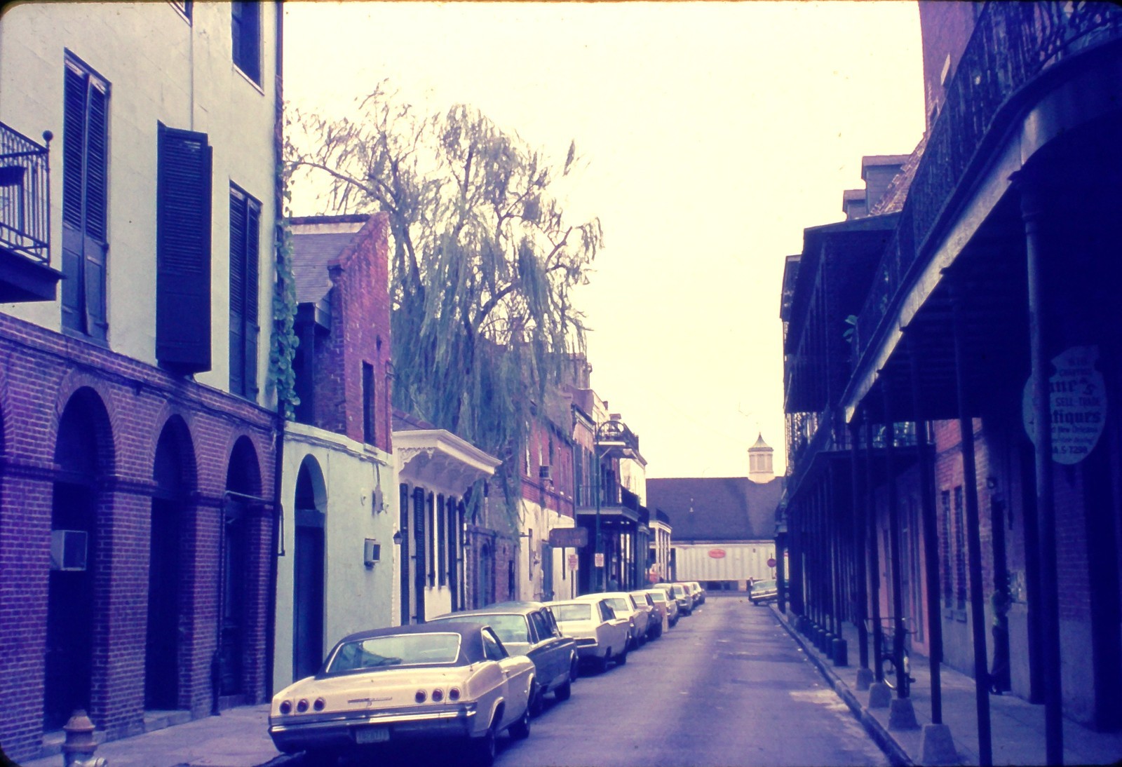 1968 Agfachrome 35mm Slide NEW ORLEANS STREET SCENE 1965 CHEVROLET IMPALA COUPE