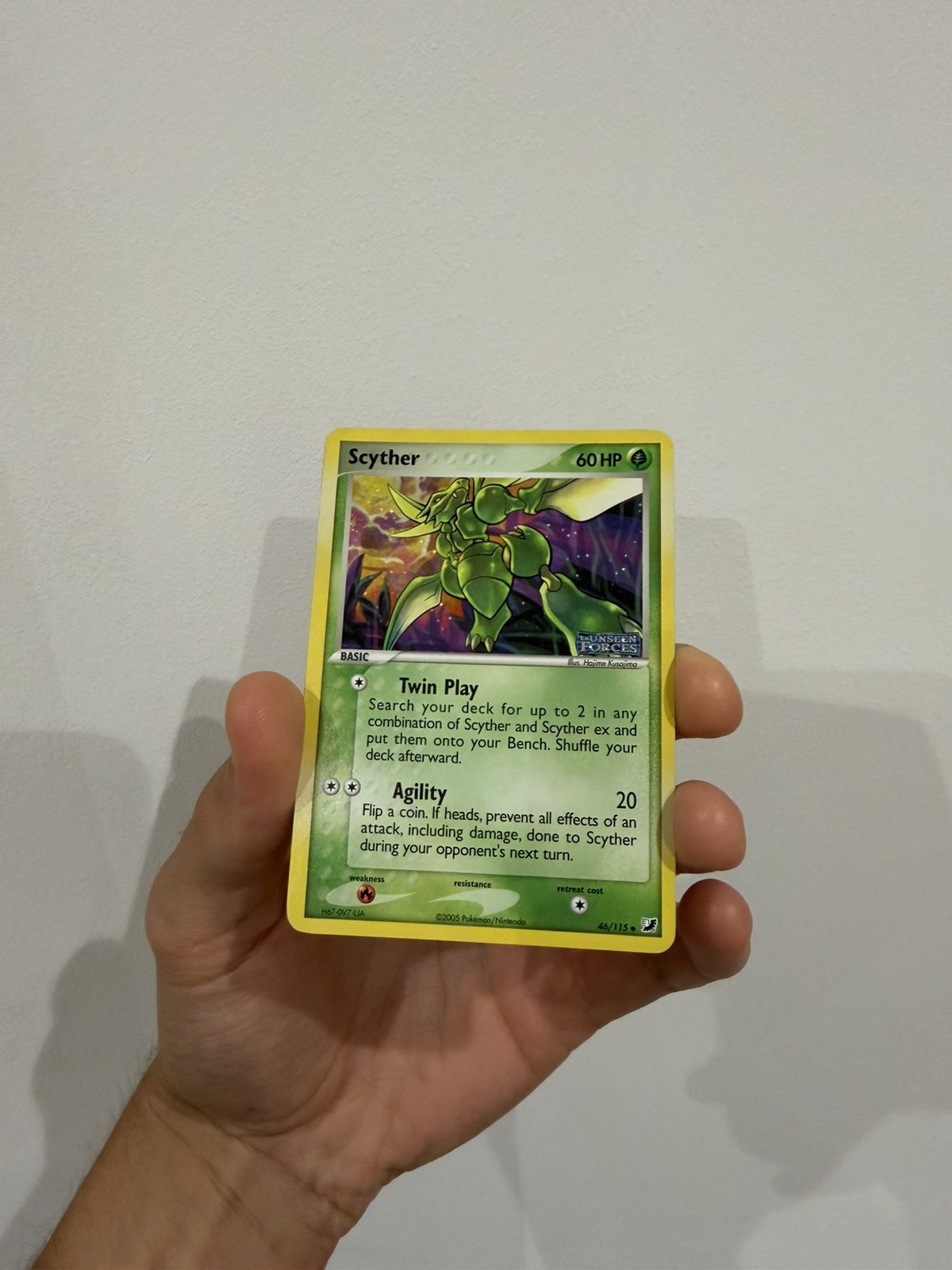 Pokémon TCG Scyther EX Unseen Forces 46/115 Reverse Holo Stamped Pokémon TCG Scyther EX Unseen Forces 46/115 Reverse Holo Stamped