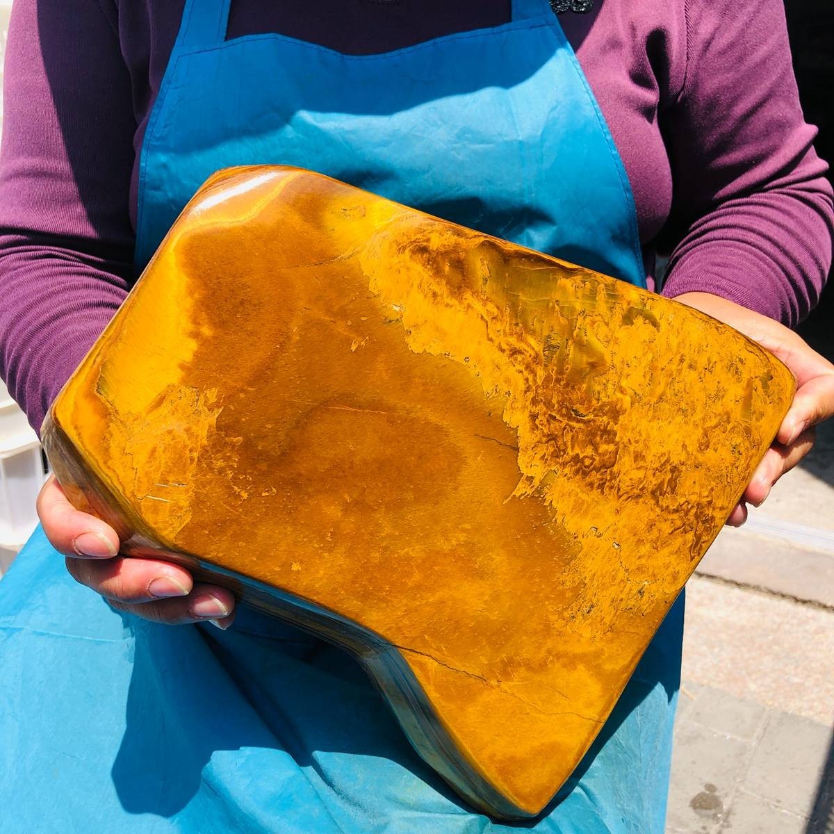 12.71 LB Natural Tiger Eye Polished Specimen Home Decor Raw Healing Stone 5363