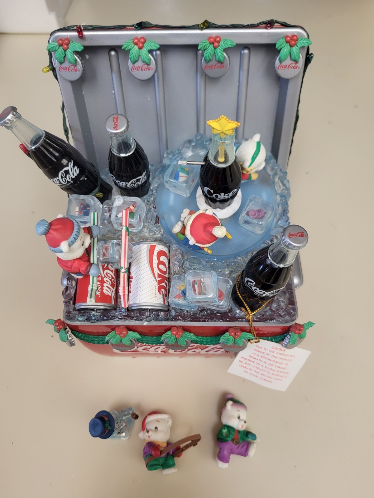 for parts Vintage 1994 Coca-Cola Winter Wonderland Deluxe Action Musical w/box for parts Vintage 1994 Coca-Cola Winter Wonderland Deluxe Action Musical w/box
