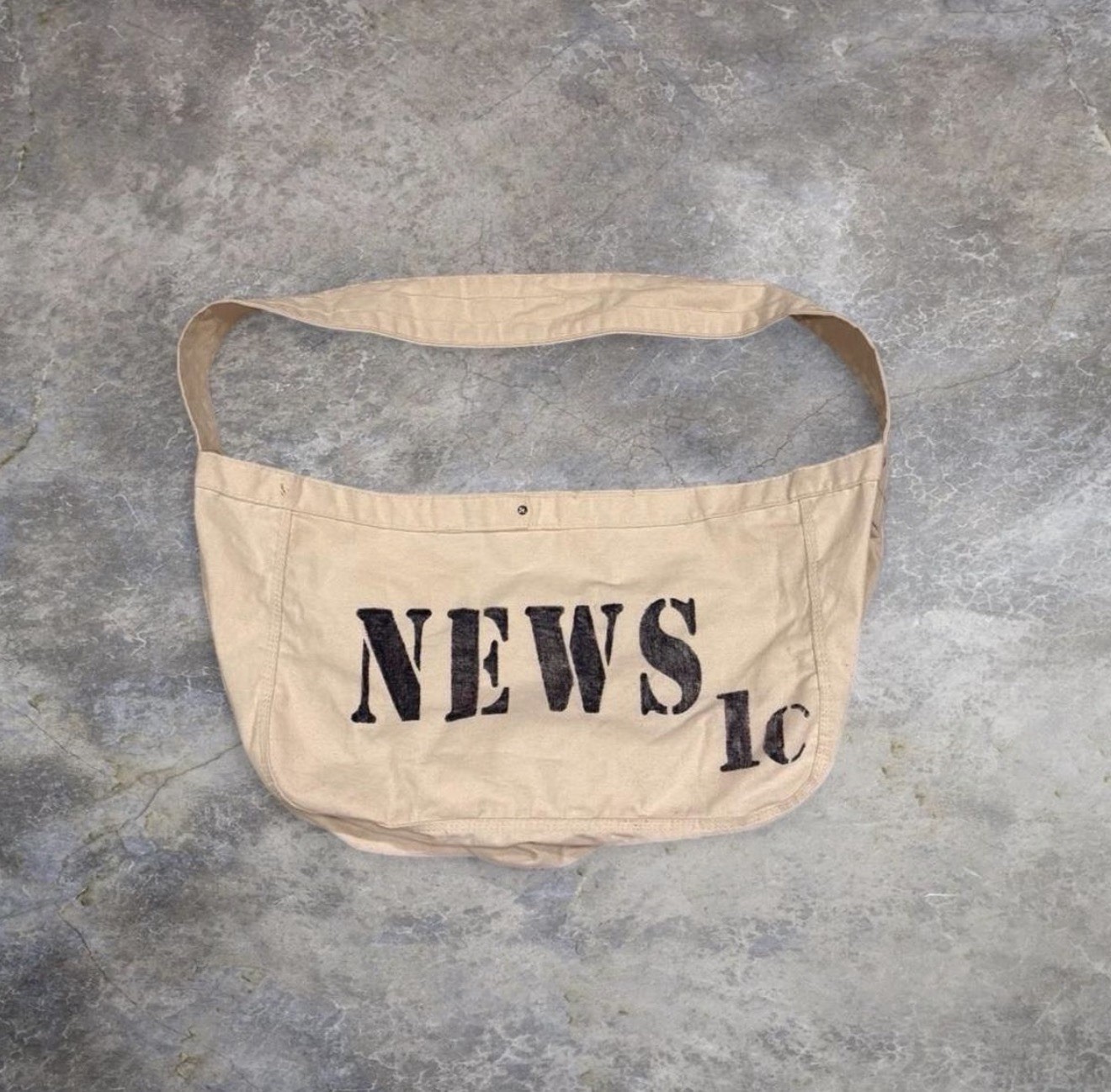 Vintage 1950s 60s Newspaper Delivery Bag Canvas Crossbody