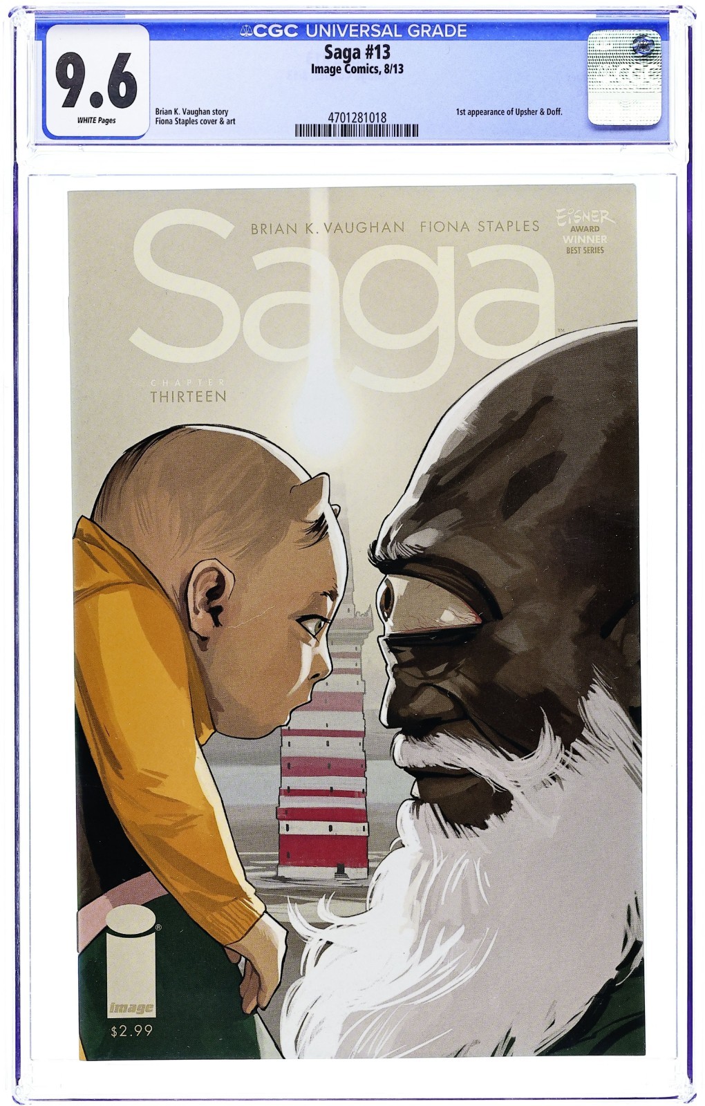 Saga #13A 1st Appearance of Upsher & Doff - 2013 - CGC 9.6 - Fiona Staples Saga #13A 1st Appearance of Upsher & Doff - 2013 - CGC 9.6 - Fiona Staples