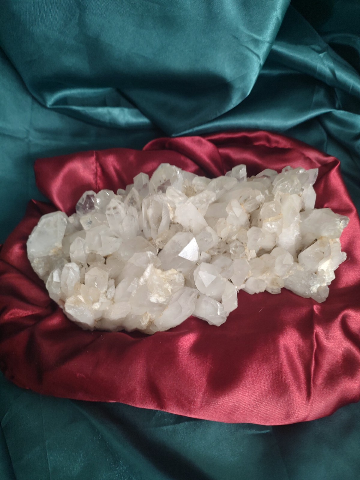 Large Clear Quartz Crystal Cluster 4lb 14oz Natural 9