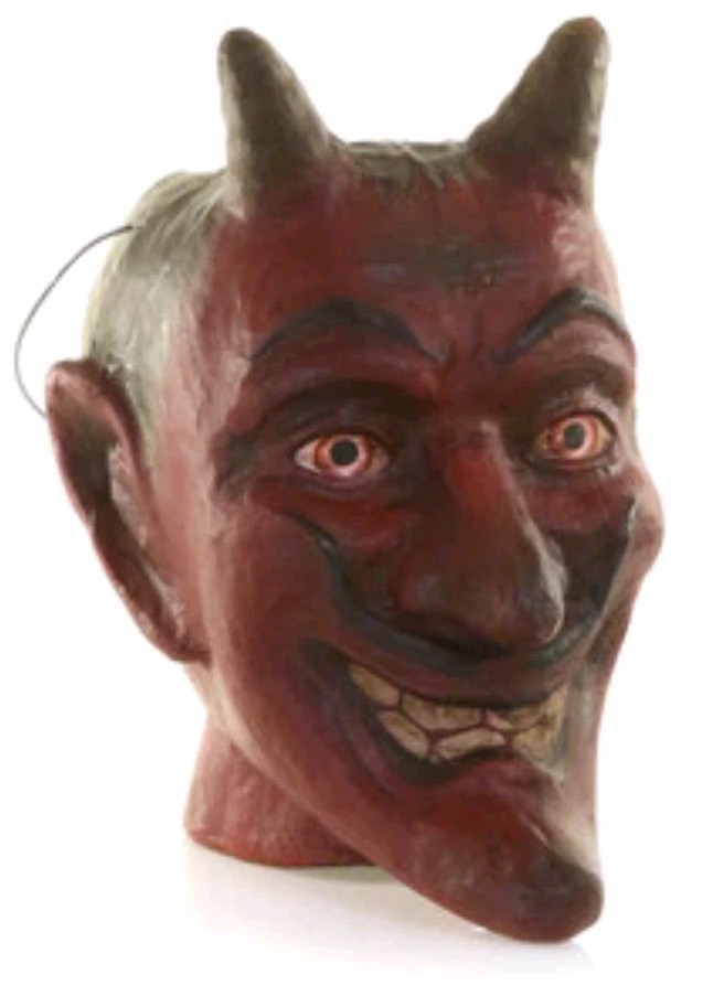 Cody Foster Halloween Paper Mache Devil Candy Bucket-8.5''H Cody Foster Halloween Paper Mache Devil Candy Bucket-8.5''H
