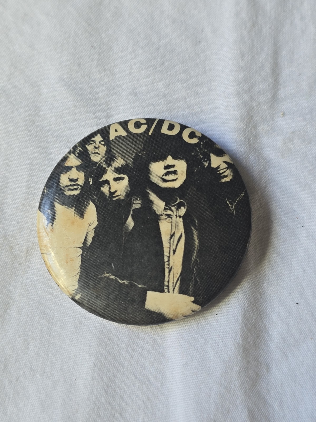 Vintage 79 AC/DC promo pin Highway To Hell button badge Bon Scott b&w test proof Vintage 79 AC/DC promo pin Highway To Hell button badge Bon Scott b&w test proof