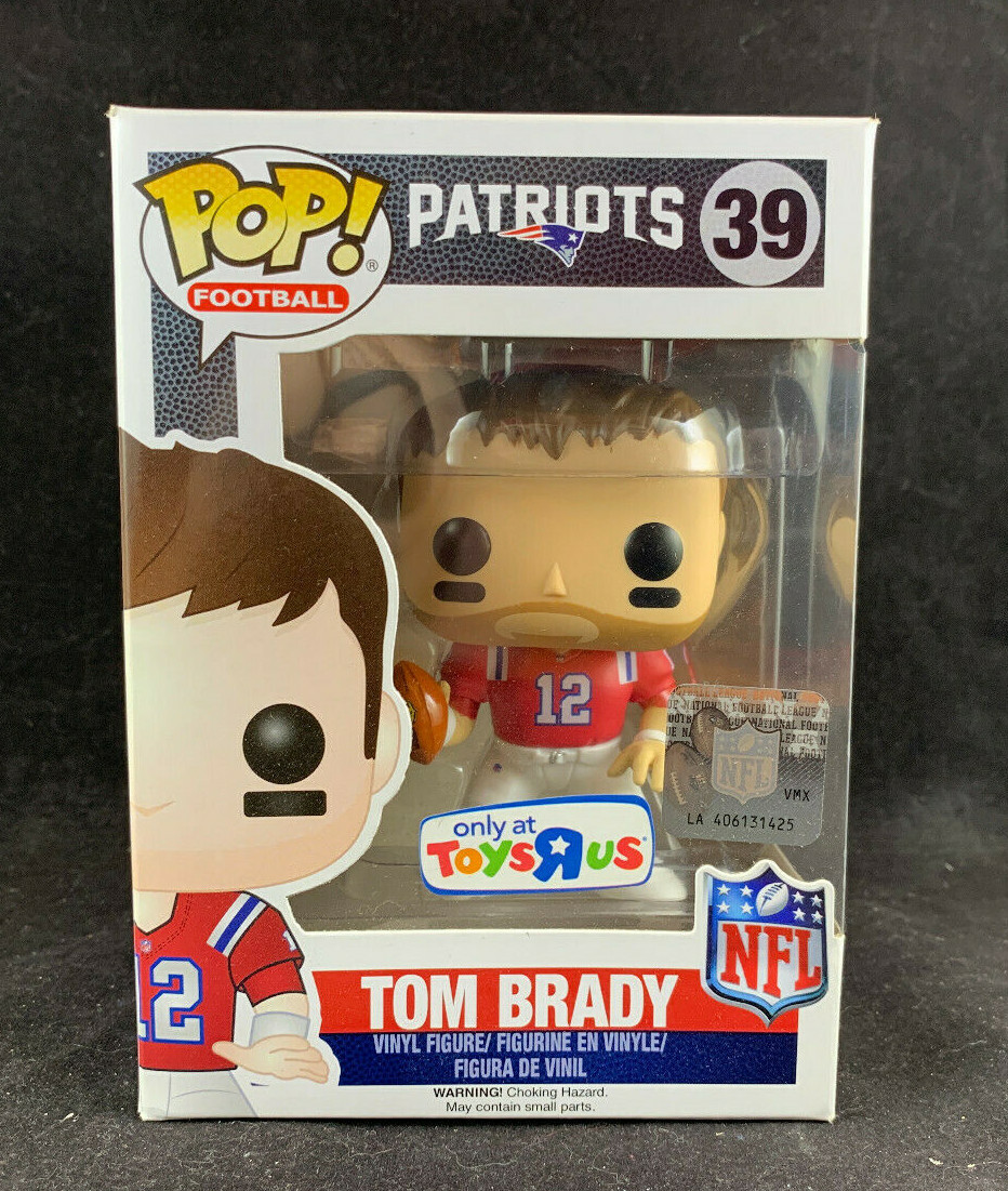 FUNKO POP TOM BRADY #39 TOYS R US EXCLUSIVE RED JERSEY NEW IN BOX VAULTED RARE