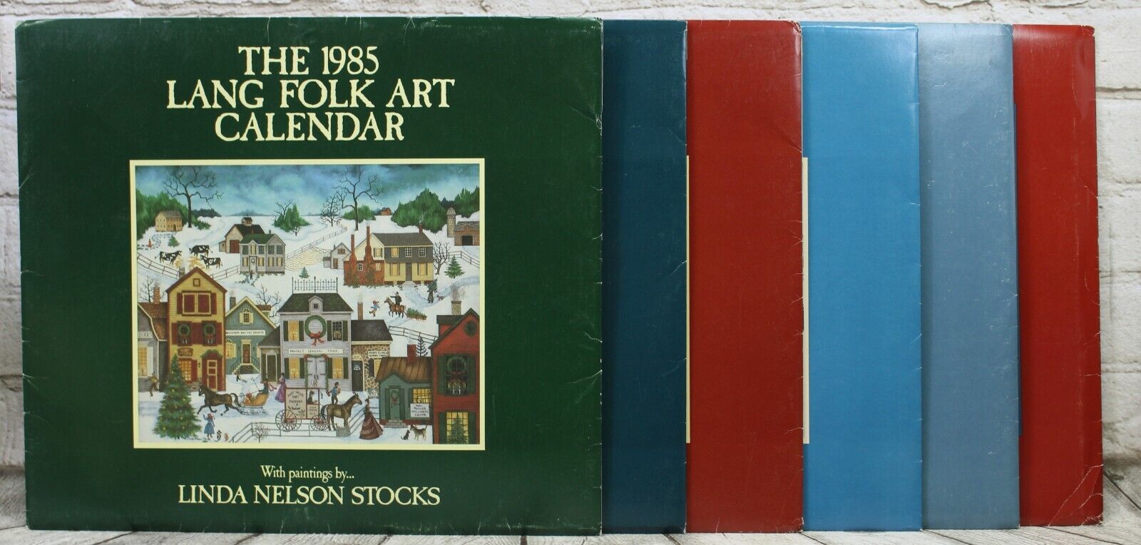 6 Vintage Lang Folk Art Calendars Cottage Core 1985-1989 And 1993